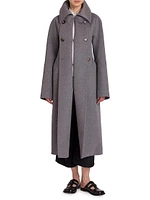 Double-Breasted Wool-Cashmere Coat