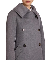 Double-Breasted Wool-Cashmere Coat