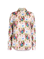 Floral Silk-Cotton Shirt