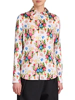 Floral Silk-Cotton Shirt