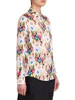 Floral Silk-Cotton Shirt