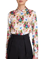 Floral Silk-Cotton Shirt