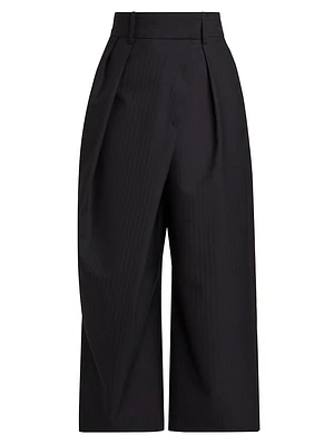 Cropped Wrap Trousers