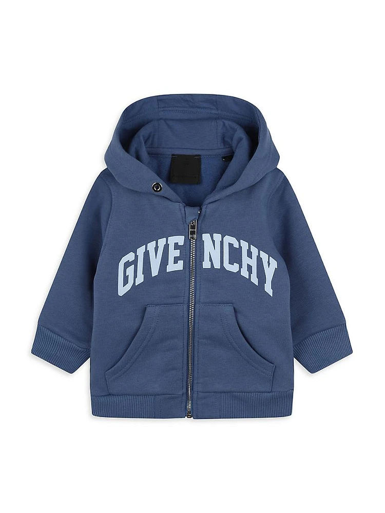 Baby Boy's & Little Full-Zip Logo Hoodie