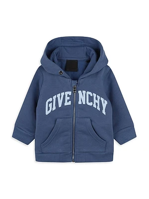 Baby Boy's & Little Full-Zip Logo Hoodie