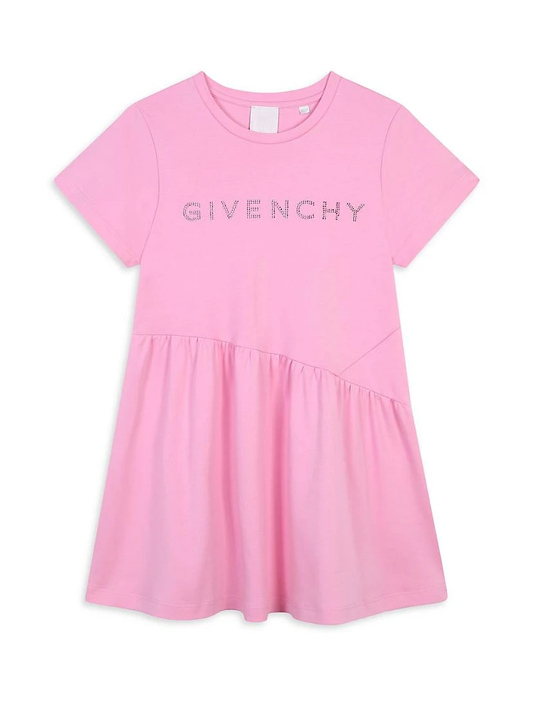 Little Girl's & Logo Embellished T-Shirt Dress