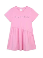 Little Girl's & Logo Embellished T-Shirt Dress