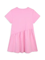 Little Girl's & Logo Embellished T-Shirt Dress