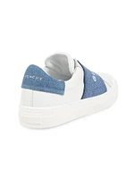 Baby Boy's, Little Boy's & Denim Logo Low-Top Slip-On Sneakers