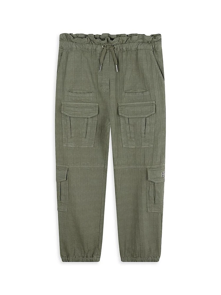 Little Girl's & 4G Jacquard Jogger Pants