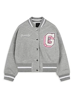 Little Girl's & Logo Fleece Bomber Jacket