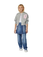 Little Girl's & Logo Fleece Bomber Jacket