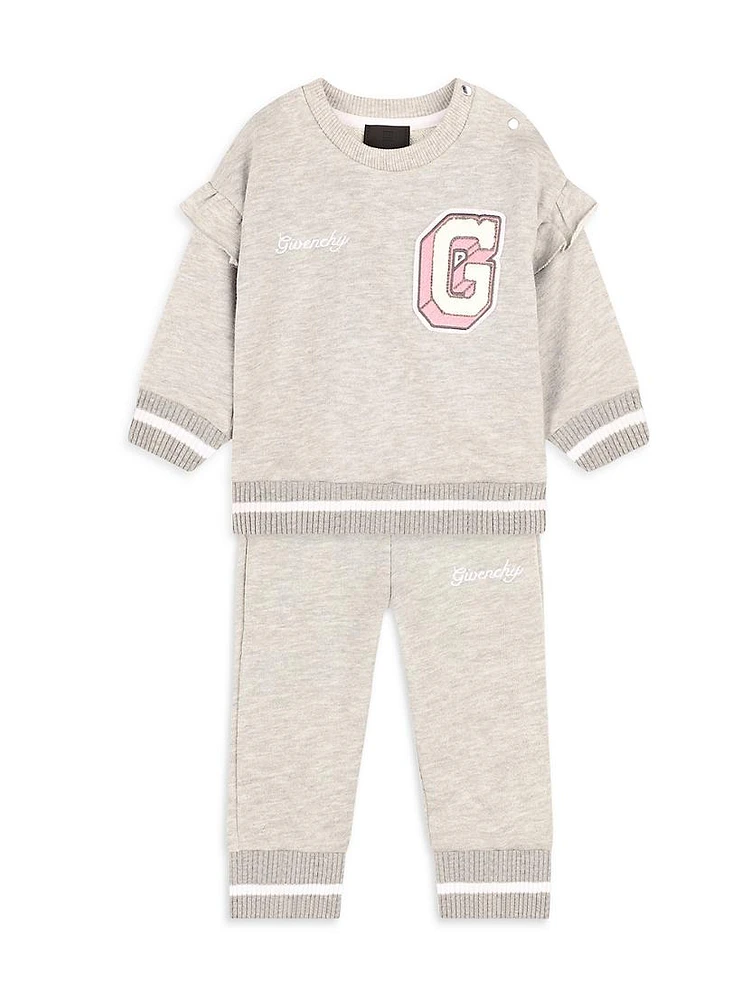 Baby Girl's 2-Piece Sweatshirt & Pants Set