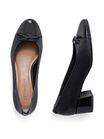 Marisol Leather Cap-Toe Pumps