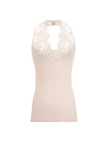 Halter Top Silk Charmeuse and Lace