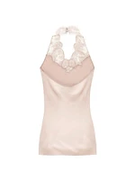 Halter Top Silk Charmeuse and Lace