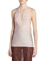 Halter Top Silk Charmeuse and Lace