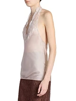 Halter Top Silk Charmeuse and Lace