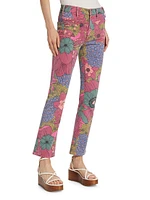 The Insider Floral Print Flood Jeans