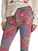 The Insider Floral Print Flood Jeans