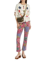 The Insider Floral Print Flood Jeans