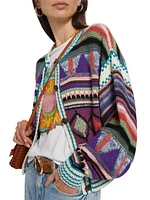 Soaring High Intarsia-Knit Cardigan