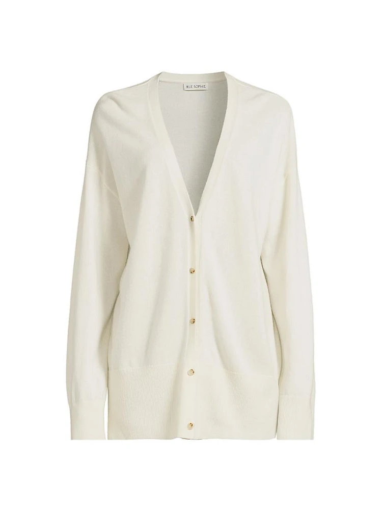 Versailles Wool-Cashmere Cardigan