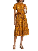 Olori Printed Midi-Shirtdress