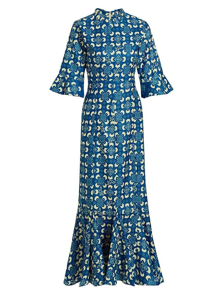 Tiwa Printed Cotton Maxi Dress