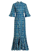 Tiwa Printed Cotton Maxi Dress