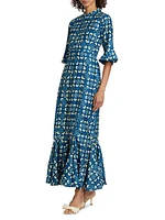 Tiwa Printed Cotton Maxi Dress