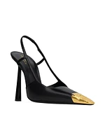 Jeanne Slingback Pumps Smooth Leather