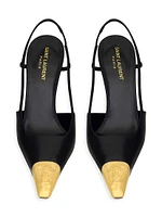 Jeanne Slingback Pumps Smooth Leather