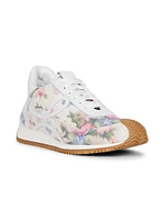 Flow Runner Floral Brushed Suede Sneakers