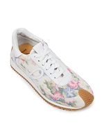 Flow Runner Floral Brushed Suede Sneakers