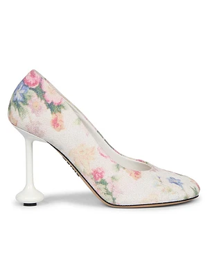 Toy Floral Brushed Suede Pumps