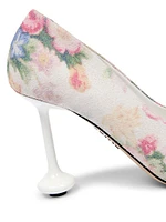 Toy Floral Brushed Suede Pumps