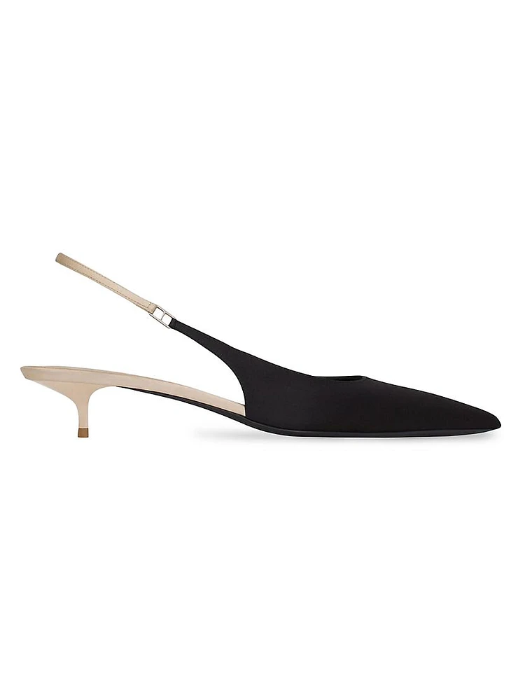 Cherish Slingback Pumps Satin Crepe