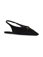 Babylone Slingback Flats Satin Crepe