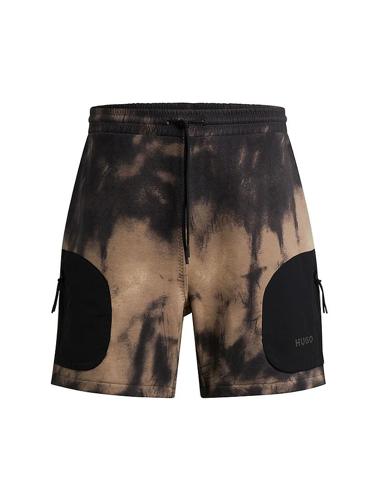 Cotton-Terry Relaxed-Fit Shorts with Logo Print