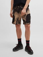 Cotton-Terry Relaxed-Fit Shorts with Logo Print