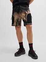 Cotton-Terry Relaxed-Fit Shorts with Logo Print