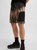 Cotton-Terry Relaxed-Fit Shorts with Logo Print