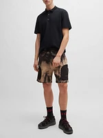 Cotton-Terry Relaxed-Fit Shorts with Logo Print