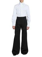 Wide-Leg Tuxedo Pants Grain De Poudre