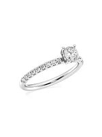Platinum & Cushion-Cut Lab-Grown Diamond Hidden Halo Ring/0.80-3.41 TCW