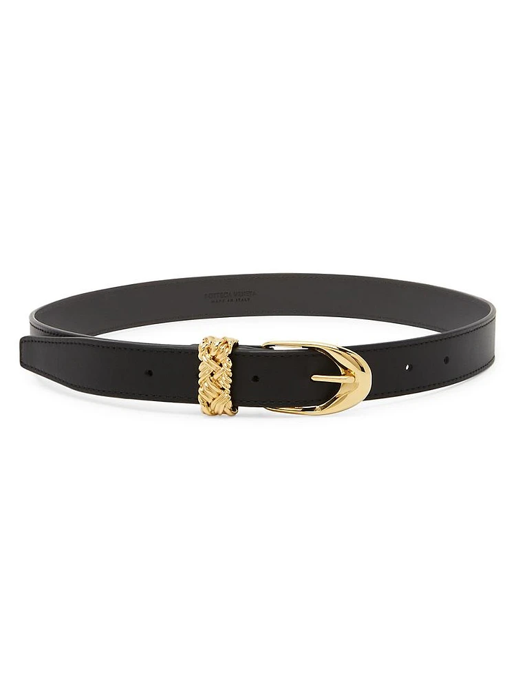 Intreccio Loop Leather Belt