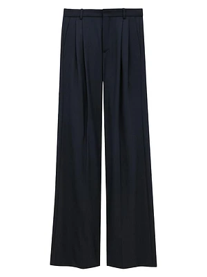 Wide-Leg Pants Wool