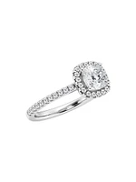 14K Gold & Cushion-Cut Lab-Grown Diamond Halo Ring/1.30-3.60 TCW