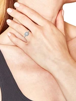 14K Gold & Cushion-Cut Lab-Grown Diamond Halo Ring/1.30-3.60 TCW